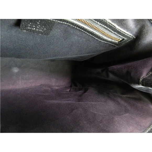 Gucci Black Patterned Handbag with Gold Details - Picture 9 of 14